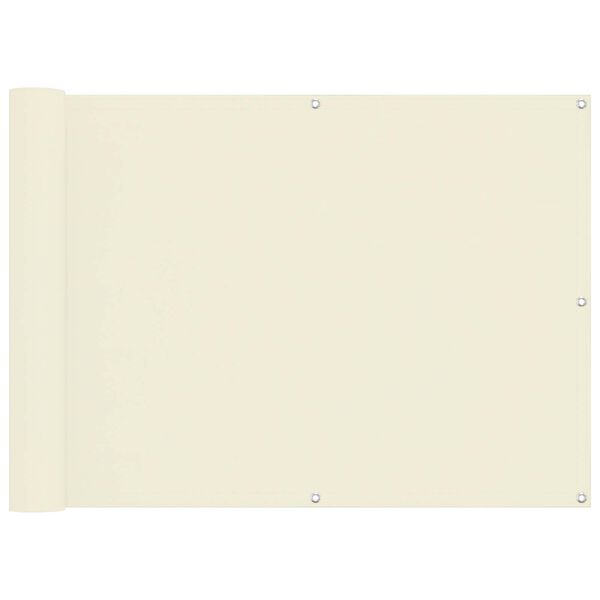 vidaXL Altan Sk&aelig;rm Creme 75 x 200 cm Oxford stof
