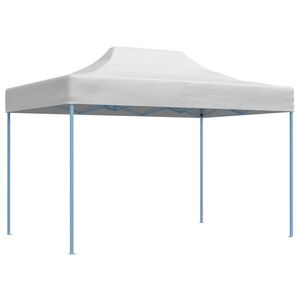vidaXL foldbart festtelt 280x410x315 cm st&aring;l hvid