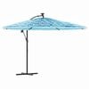 vidaXL haveparasol med st&aring;lstang 269x269x235 cm bl&aring;