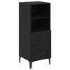 vidaXL Sideboard med skuffe Sort eg 34 x 34,5 x 90 cm Konstrueret tr&aelig;