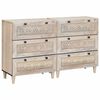 vidaXL Sideboard 2 pcs Hvid 120 x 33,5 x 75 cm Massivt mangotr&aelig;