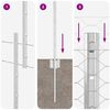 vidaXL Hegn med post S&oslash;lv 1,5 x 25 m St&aring;l