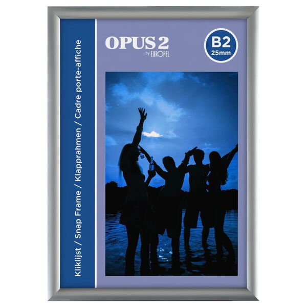 Europel snapramme B2 25 mm aluminium