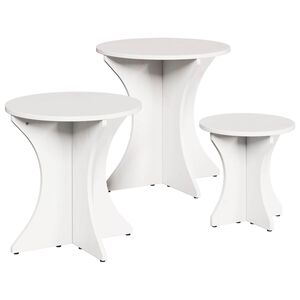 vidaXL Sofabord 3 stk. Hvid 46 x 46 x 47 cm