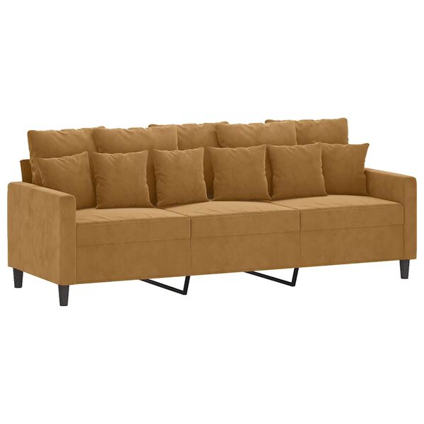 vidaXL 3-personers sofa 180 cm fl&oslash;jl brun
