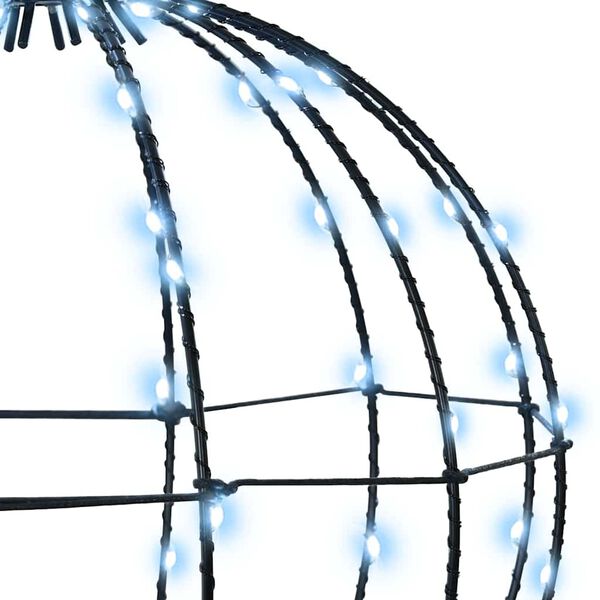 vidaXL Bold med 160 LED'er Kold hvid 50 cm Metal