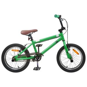 vidaXL BMX Cykel 16 tommer til 5-8 &aring;r gamle Gr&oslash;n