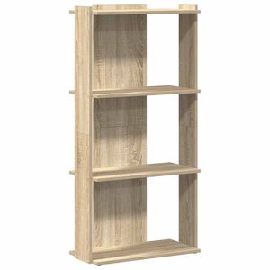 vidaXL bogreol 3 hylder 60x30x120 cm konstrueret tr&aelig; sonoma-eg