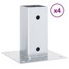 vidaXL stolpef&oslash;dder firkantet 4 stk. 71x71 mm galvaniseret st&aring;l