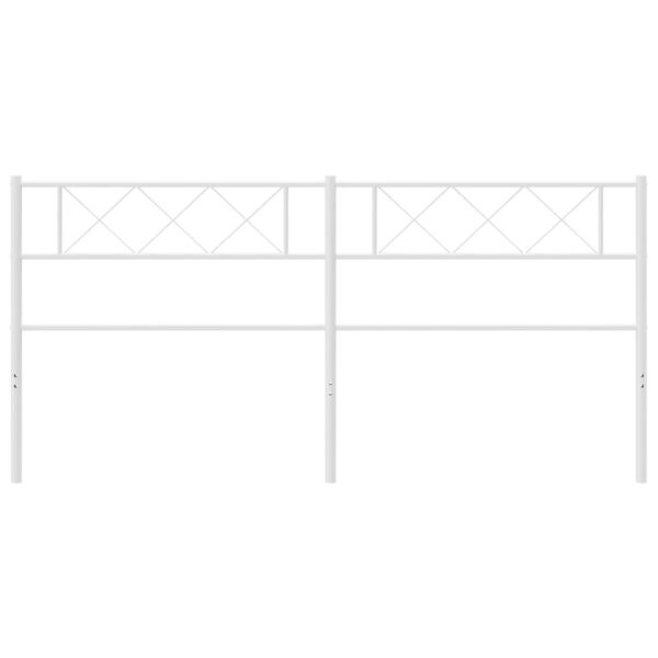 vidaXL sengegavl 160 cm metal hvid