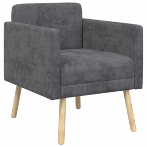 vidaXL Accentstol M&oslash;rkegr&aring; Chenille Stof