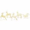 vidaXL LED Rensdyr 5 stk. 40 LED'er Guld 44 x 18 x 65,5 cm PET