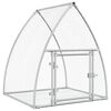 vidaXL kaninbur 105x100x120 cm galvaniseret st&aring;l s&oslash;lvfarvet