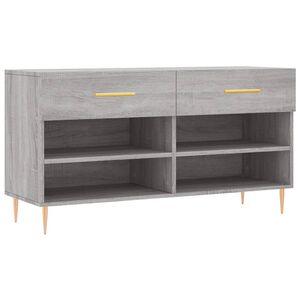 vidaXL skob&aelig;nk 102x35x55 cm konstrueret tr&aelig; gr&aring; sonoma-eg