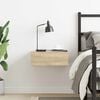 vidaXL svævende natbord 40 x 30 x 15 cm konstrueret træ sonoma-eg