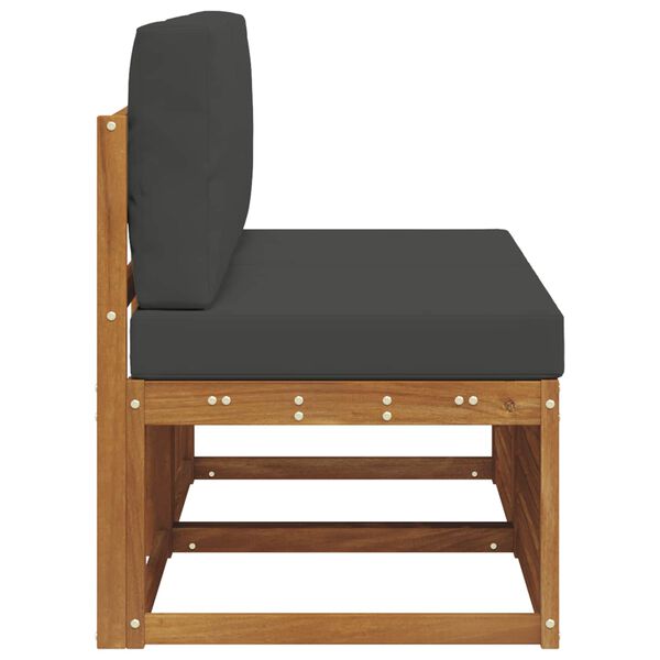 vidaXL 2 Stk Udend&oslash;rs Mellem Sofa Massivt Akacietr&aelig; Naturfarvet