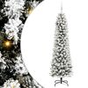 vidaXL Kunstigt juletr&aelig; Hvid 210 cm PVC og metal og plast
