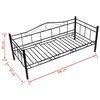 vidaXL stel til daybed 90x200 cm metal sort