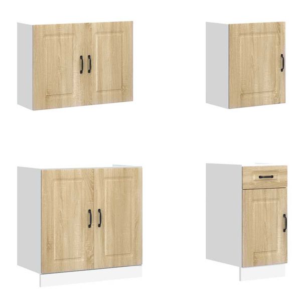 vidaXL 7 dele k&oslash;kkenskabss&aelig;t Kalmar sonoma-eg konstrueret tr&aelig;