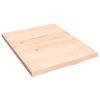 vidaXL bordplade til badev&aelig;relse 40x50x2 cm massivt tr&aelig; ubehandlet