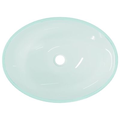 vidaXL håndvask 50x37x14 cm glas matteret