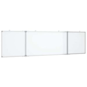 vidaXL magnetisk whiteboard 160x40x1,7 cm foldbart aluminium