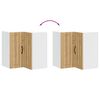vidaXL køkken væg hjørneskab Lucca konstrueret træ højglans hvid