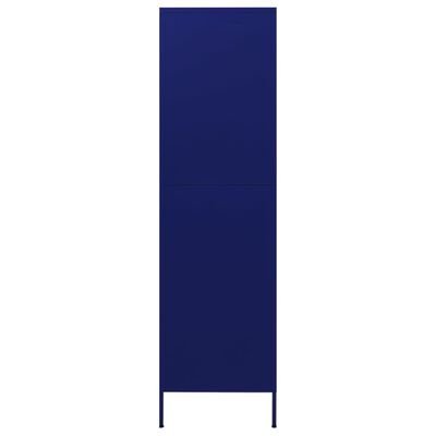 vidaXL garderobeskab 90x50x180 cm stål marineblå