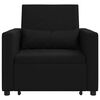 vidaXL Enkelt Sofa Seng med hjul Sort 90 x 165 x 87 cm Stof