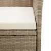 vidaXL udendørsstole 2 stk. med hynder polyrattan beige