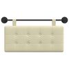 vidaXL H&aelig;ngende Hovedgavl V&aelig;gmonteret Creme 100 x 55 x 5 cm Faux l&aelig;der