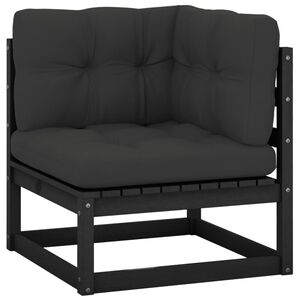 vidaXL hj&oslash;rnemodul til havesofa gr&aring; hynder massivt fyrretr&aelig;