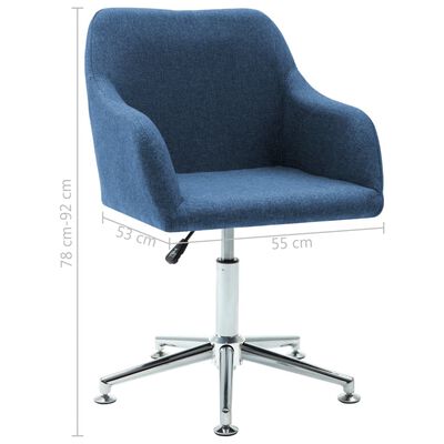 vidaXL drejelige spisebordsstole 4 stk. stof blå