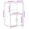 vidaXL Kabinet Sort eg 55 x 40 x 82 cm
