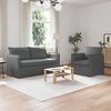 vidaXL Sofa S&aelig;t 2 pcs M&oslash;rkegr&aring; 156 x 82 x 85 cm Stof
