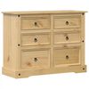 vidaXL kommode Corona 112x48x91 cm massivt fyrretr&aelig;