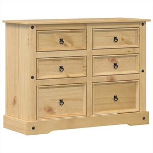 vidaXL kommode Corona 112x48x91 cm massivt fyrretr&aelig;