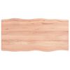 vidaXL bordplade 100x50x(2-4) cm naturlig kant behandlet tr&aelig; lysebrun
