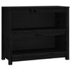vidaXL bogreol 80x35x68 cm massivt fyrretr&aelig; sort