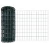 vidaXL Eurohegn med stolpe 10 x 0,8 m PVC-belagt st&aring;l Gr&oslash;n Mesh