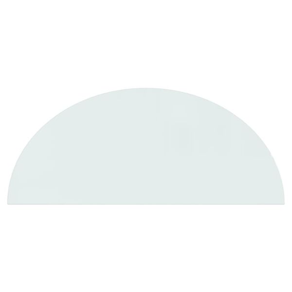 vidaXL glasplade til pejs 1200x500 mm halvrund