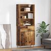 vidaXL Highboard Gammelt tr&aelig; 69,5 x 34 x 180 cm Konstrueret tr&aelig;