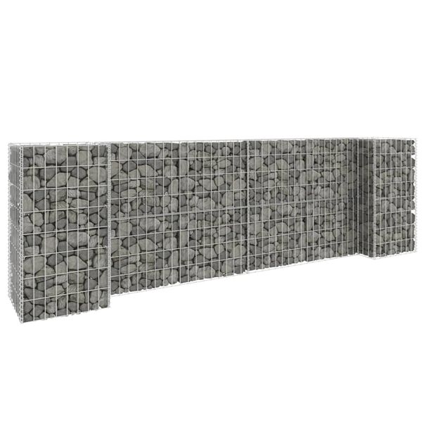 vidaXL H-formet gabion-plantekasse 260x40x80 cm stål