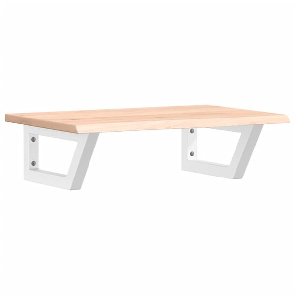 vidaXL badev&aelig;relseshylde st&aring;l og massivt egetr&aelig;