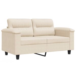 vidaXL 2-personers sofa 120 cm mikrofiberstof beige