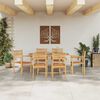 vidaXL Have Spisebordss&aelig;t 7 pcs Naturlig Solidt teaktr&aelig;