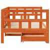 vidaXL daybed med skuffer uden madras 90x200 cm massivt træ gyldenbrun