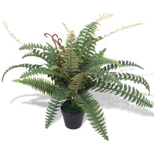 vidaXL kunstig bregneplante med urtepotte 60 cm gr&oslash;n