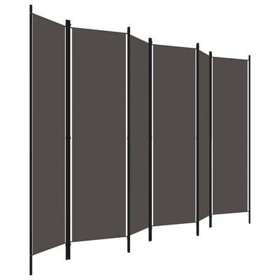 vidaXL 6-panels rumdeler 300 x 180 cm antracitgrå