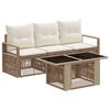vidaXL Havesofa S&aelig;t 4 stk. Beige og cremehvid polyrattan